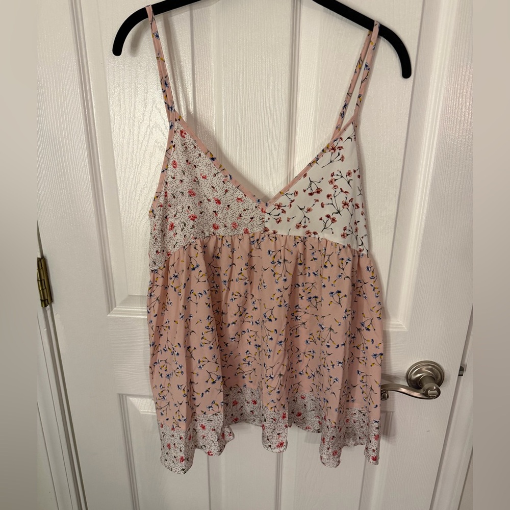 POL Pink Floral Camisole Top